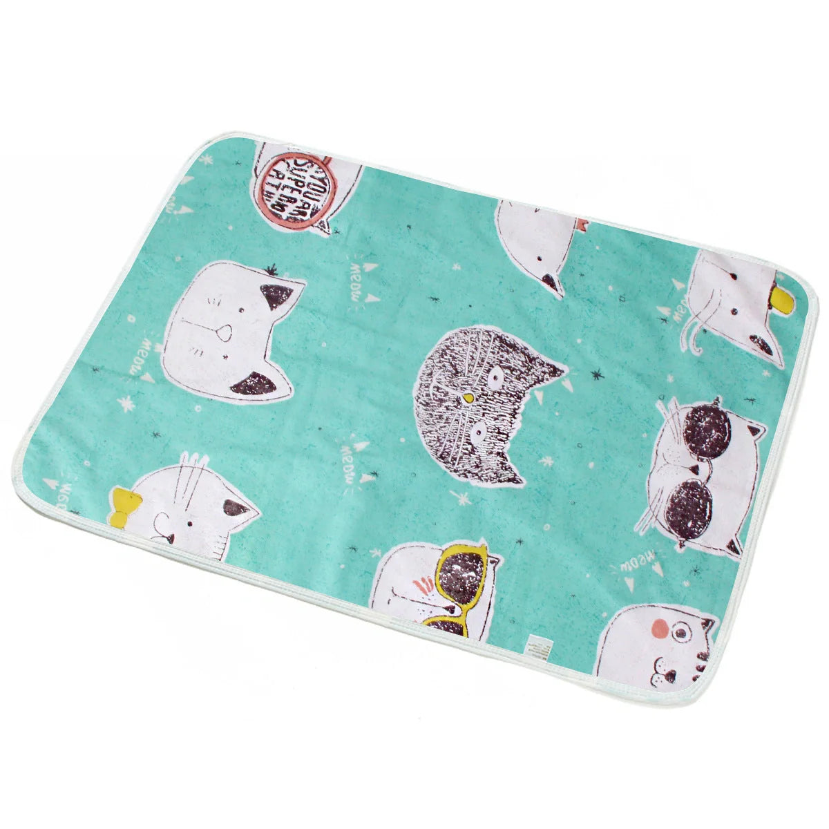 Cotton cartoon waterproof baby changing pad with playful patterns, 50*70cm