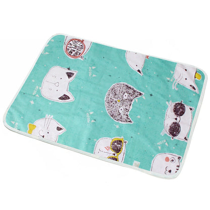 Cotton cartoon waterproof baby changing pad with playful patterns, 50*70cm