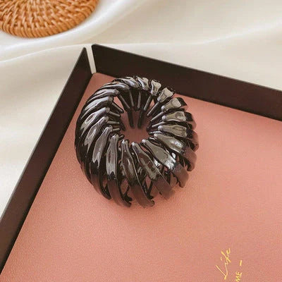 Velvet bird's nest hair ring hairpin in various colours for stylish ponytails