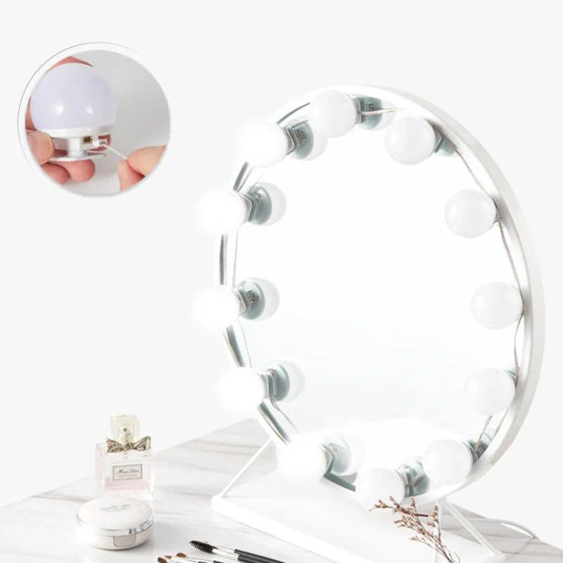 LED Makeup Mirror Light Bulb with adjustable brightness and USB connectivity