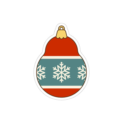 Festive car ornament hanging from rearview mirror with Christmas designs