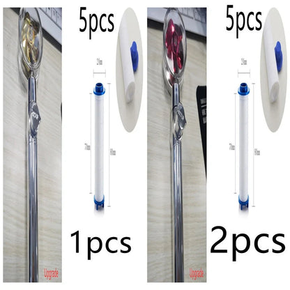 Turbo Propeller Shower Head in various colours with 360-degree fan extension