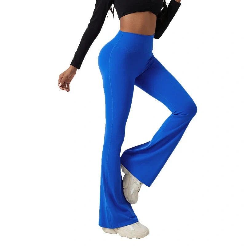 Premium high-rise slimming trousers with wide leg, crafted from Naked Sensation fabric for superior comfort and a flattering fit