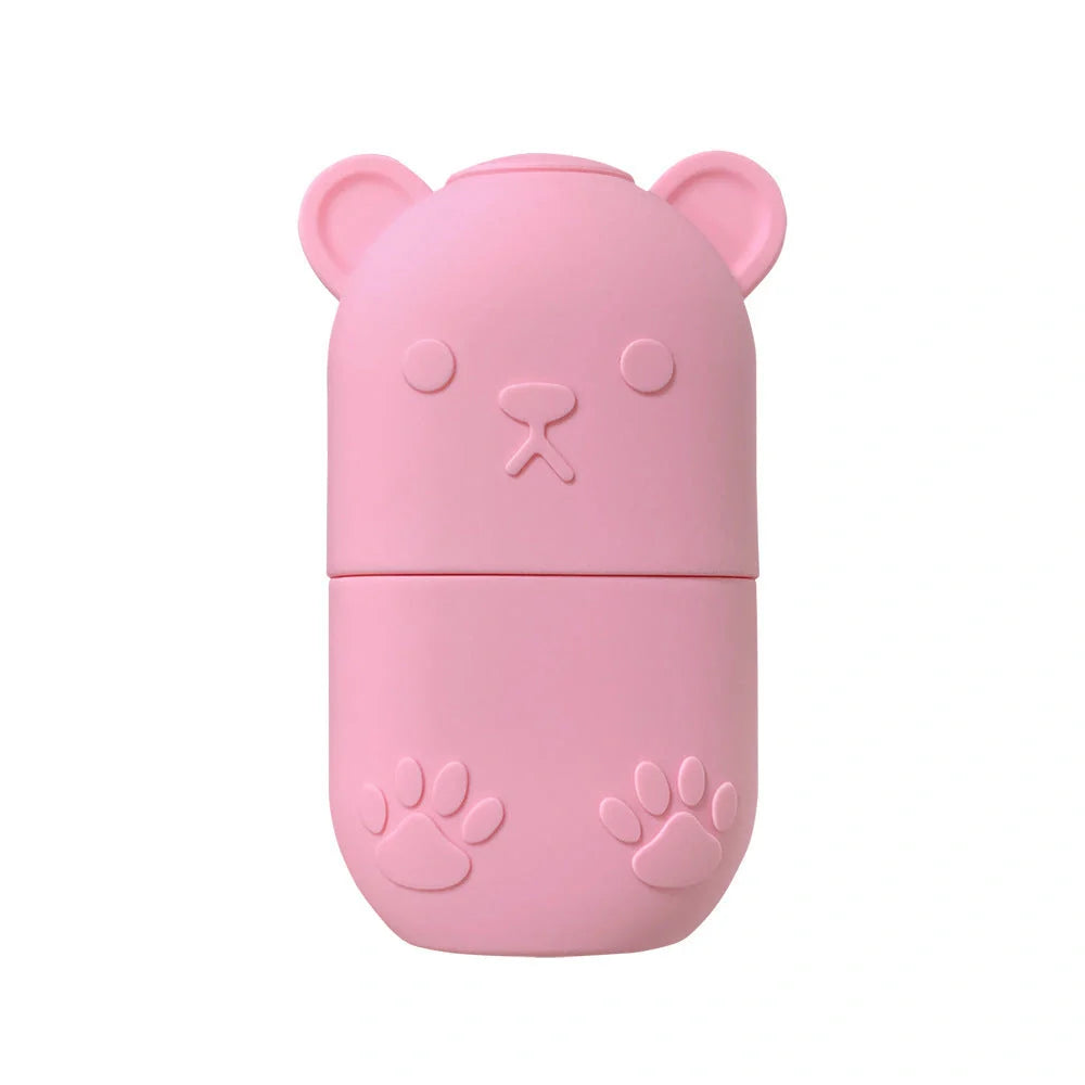 Silicone ice face roller in pink, rose red, blue, and purple for skin brightening and line reduction