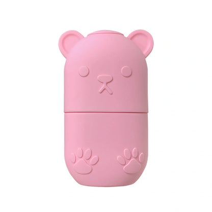 Silicone ice face roller in pink, rose red, blue, and purple for skin brightening and line reduction