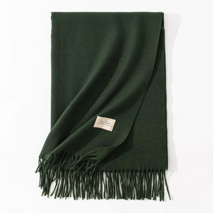 Elegant artificial cashmere scarf for women in various colors, perfect for winter warmth and style.