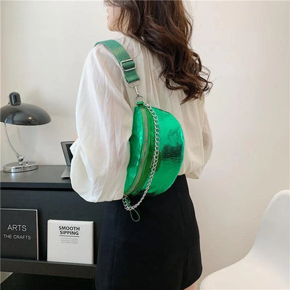 PU Leather Women's Crossbody Bag with Stone Pattern Design