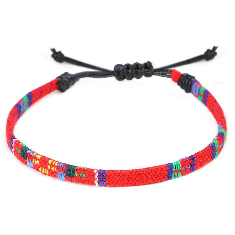 Hand Woven Rainbow Colour Anklet Bohemian Style