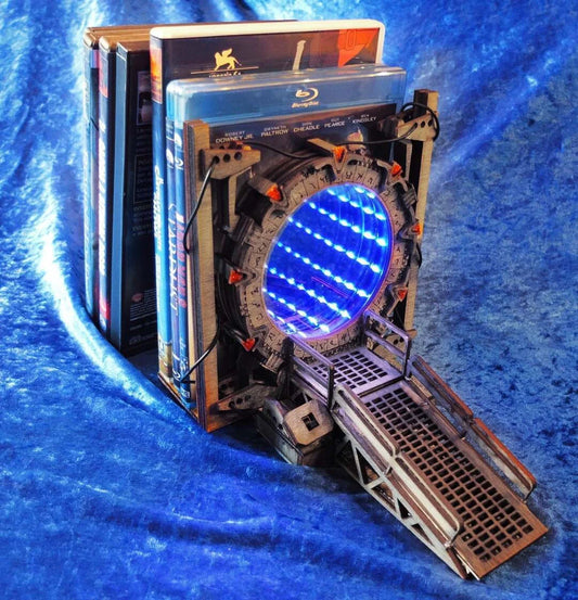 DIY Galaxy Bookends wooden book organiser with unique galaxy design