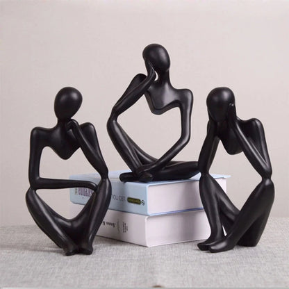 Handmade Thinker Statue Abstract Figure Sculpture in resin for home and office decoration