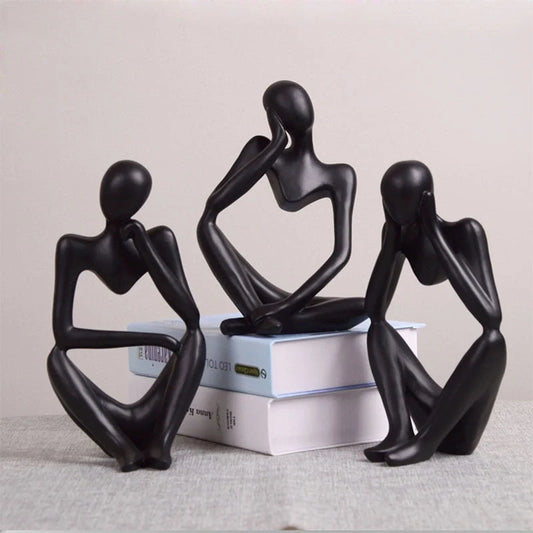 Handmade Thinker Statue Abstract Figure Sculpture in resin for home and office decoration