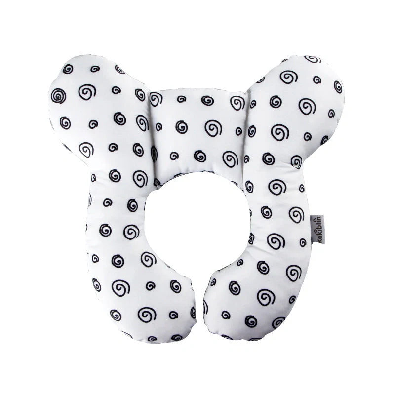 U-shaped baby head support pillow in pure cotton for car safety seats