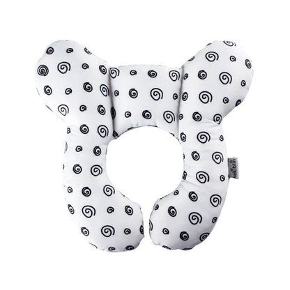 U-shaped baby head support pillow in pure cotton for car safety seats