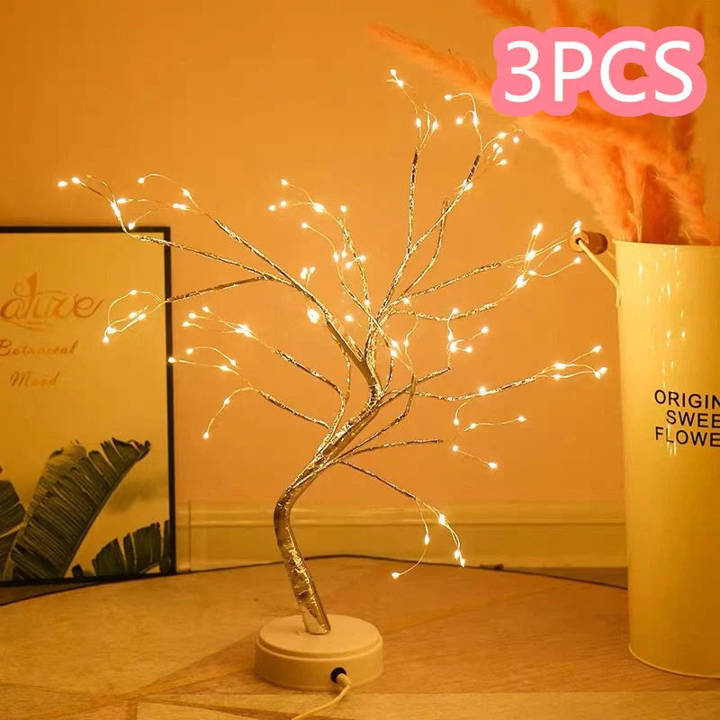 Nordic style LED copper wire bedroom light with warm colours