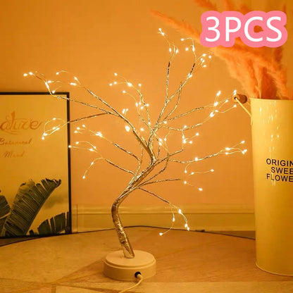 Nordic style LED copper wire bedroom light with warm colours