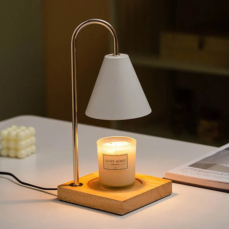 Elegant aromatherapy lamp with a curvy, semi-matte stem design for soothing scents and soft lighting