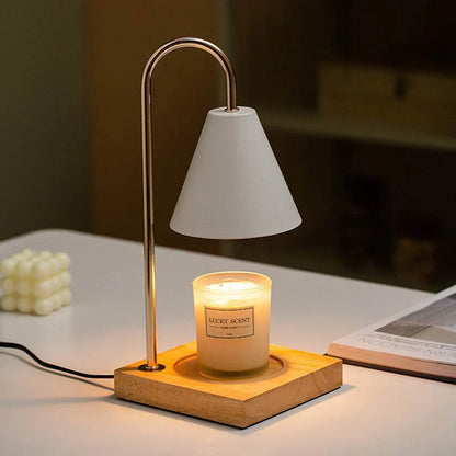 Elegant aromatherapy lamp with a curvy, semi-matte stem design for soothing scents and soft lighting