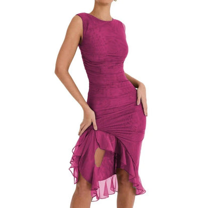 Sleeveless slim-fit mini dress in a variety of vibrant colors, perfect for summer style and comfort