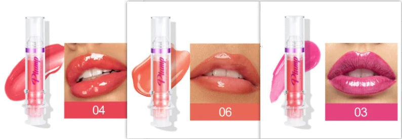Glossy Luxury Lip Gloss in various shades with a mirror-like shine and hydrating formula