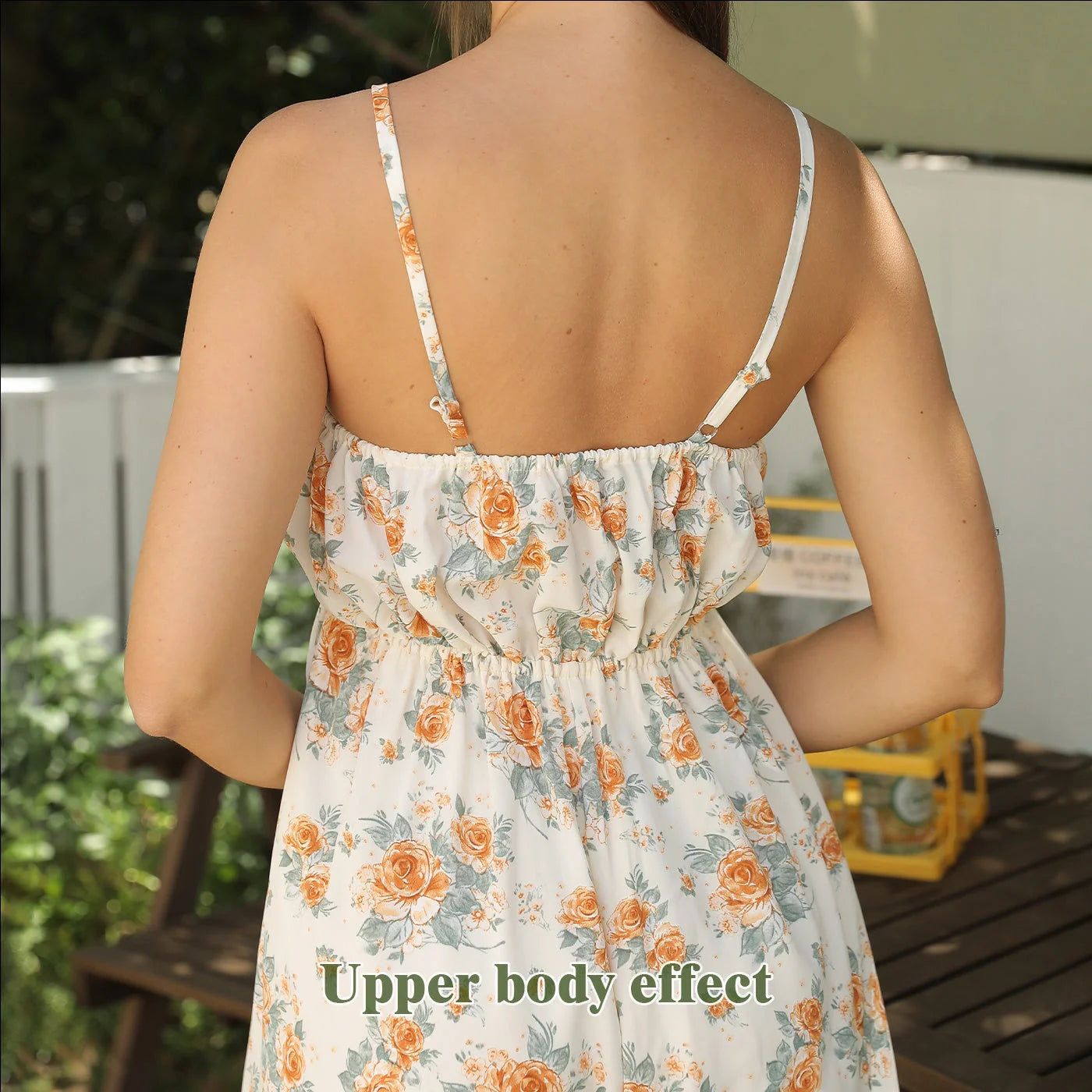 Women's simple printed polyester dress in white, available in sizes S to 4XL