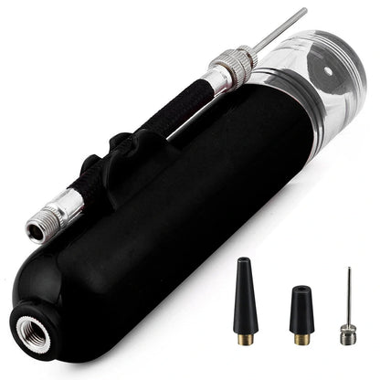Portable air pump for basketball, football, and volleyball in various colours