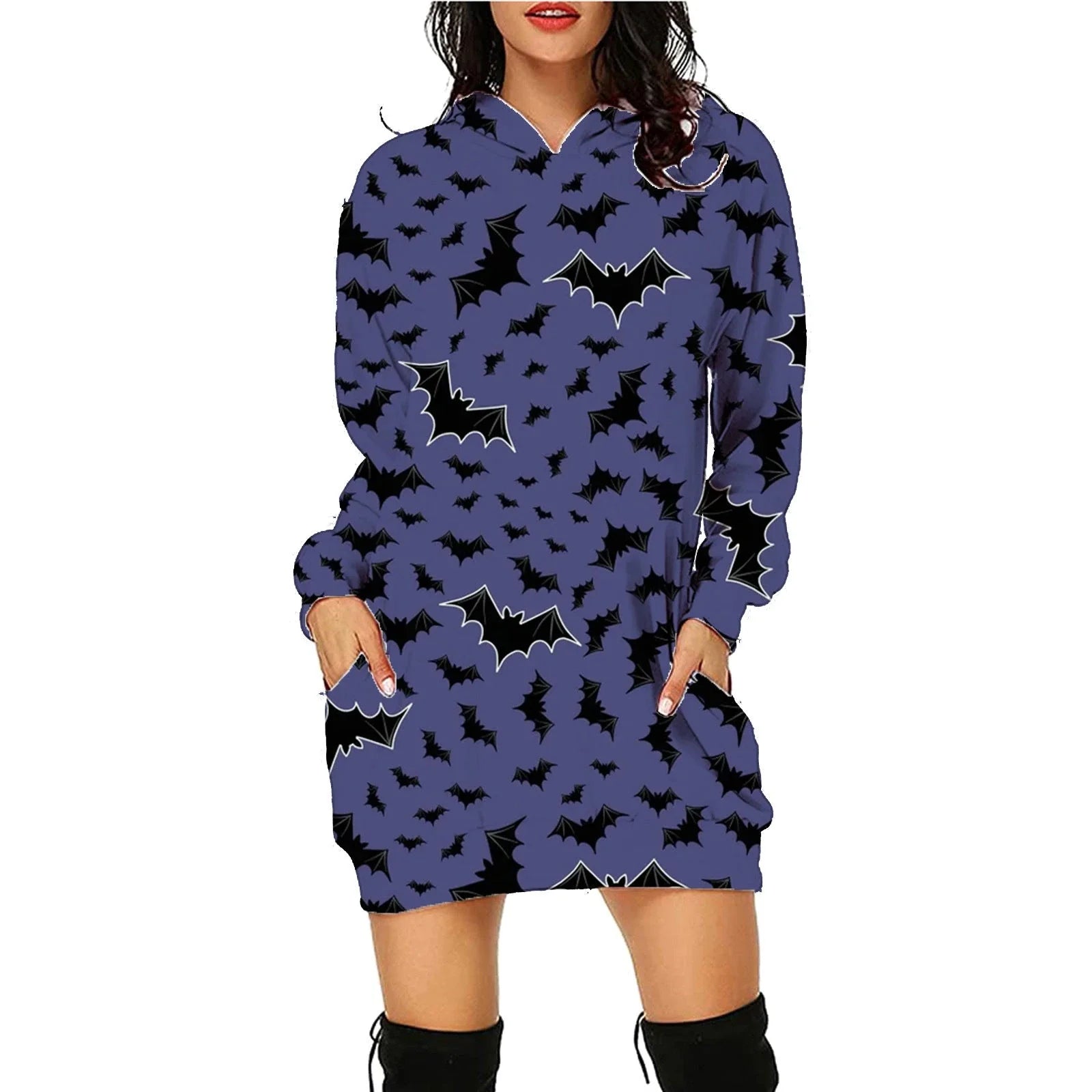 A cozy, stylish Halloween hoodie with a unique spooktacular print, roomy pockets, and soft polyester fabric