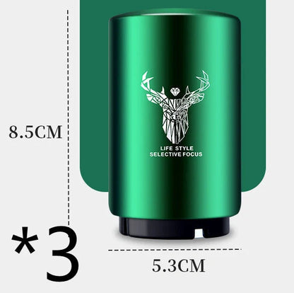 Stainless steel automatic beer bottle opener with magnet cap catcher