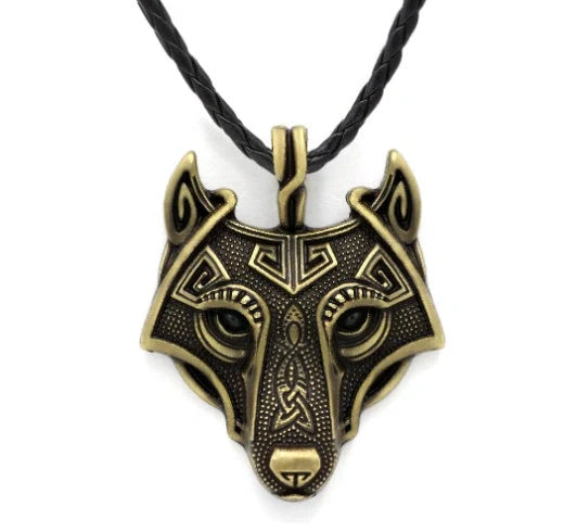Legendary Norse Grey Wolf Head Silver Pendant Necklace, a captivating accessory crafted from premium titanium steel