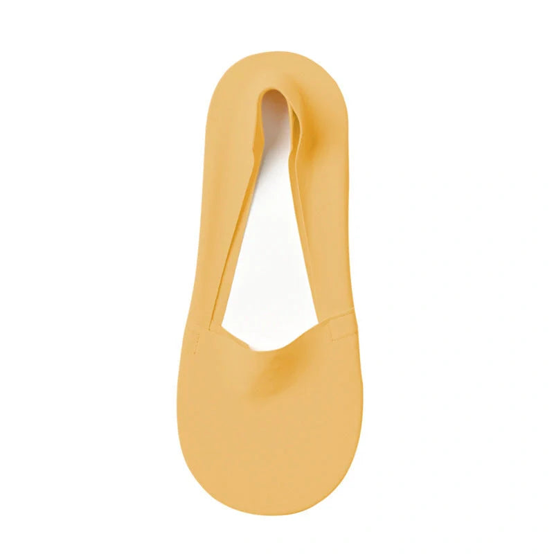 Silicone Non-Slip Shallow Boat Socks for Ladies in various colors, including black, skin, khaki, silver, and more.