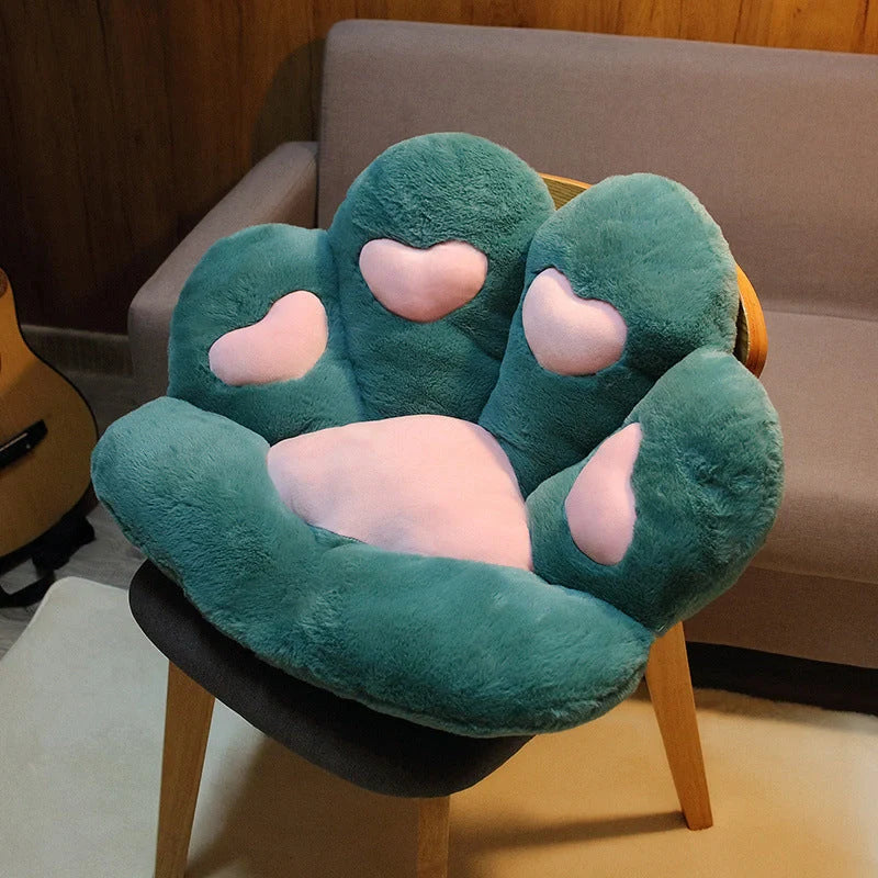 Cat Paw Plush Chair Cushion in various colours and sizes for home and office use