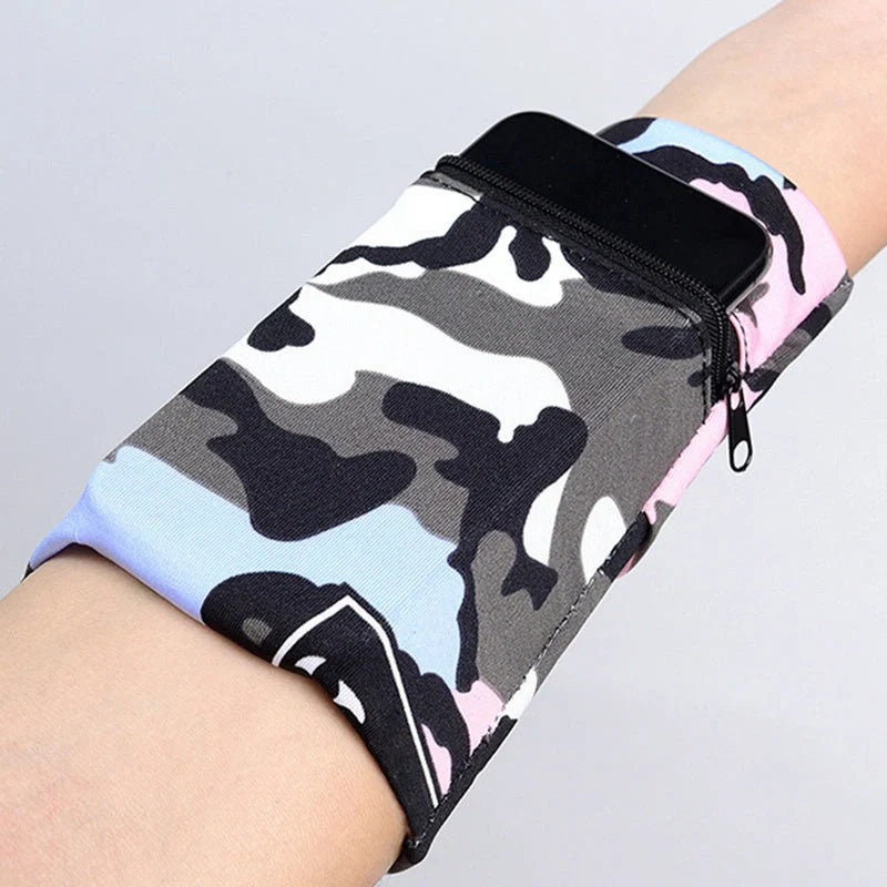 Unisex running mobile phone arm bag in various colours, adjustable for a secure fit
