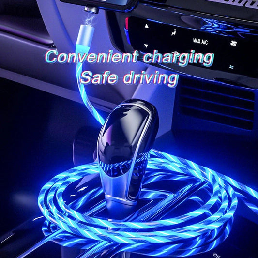 Durable magnetic charging cable with fast charging capability, compatible with multiple devices.
