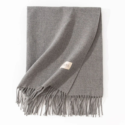 Elegant artificial cashmere scarf for women in various colors, perfect for winter warmth and style.