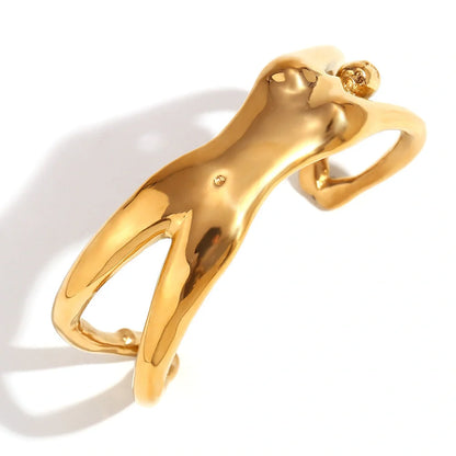 Elegant gold plated stainless steel fashion bracelet for women