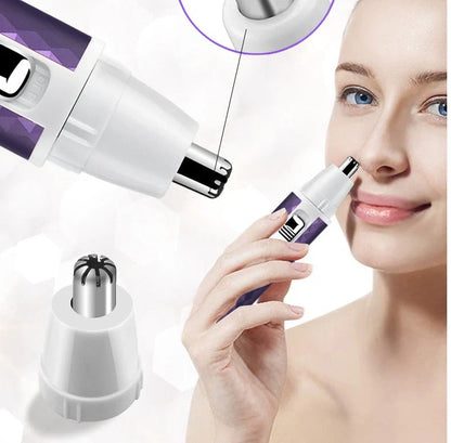 Portable electric razor for women with five interchangeable heads