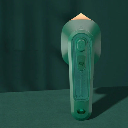 Handheld portable garment ironing machine with super large titanium panel in dark green
