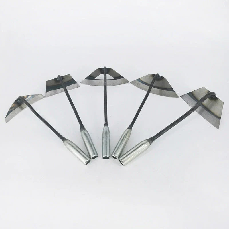 Premium manganese steel garden hoe with hollow design, versatile for weeding, soil preparation, and vegetable planting in the UK