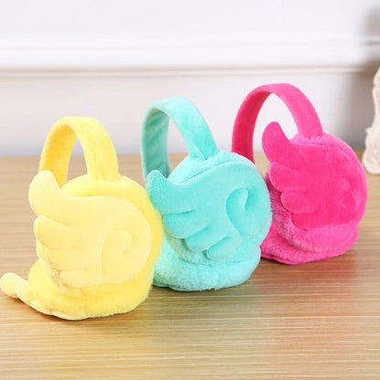 Girls plush earmuffs in various colours for winter warmth