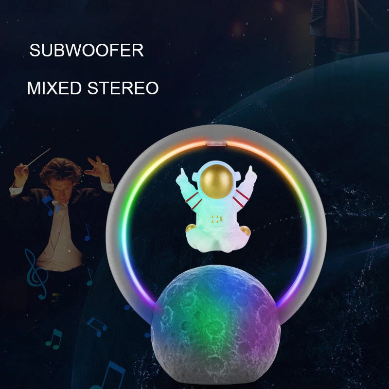 Floating Astronaut Bluetooth Speaker with magnetic levitation and RGB lights