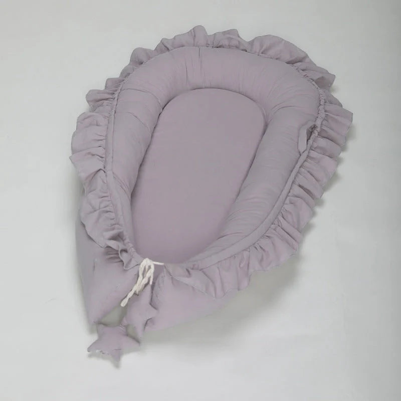Lace Cotton Baby Bionic Bed Portable in various colors for safe infant sleep