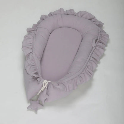 Lace Cotton Baby Bionic Bed Portable in various colors for safe infant sleep