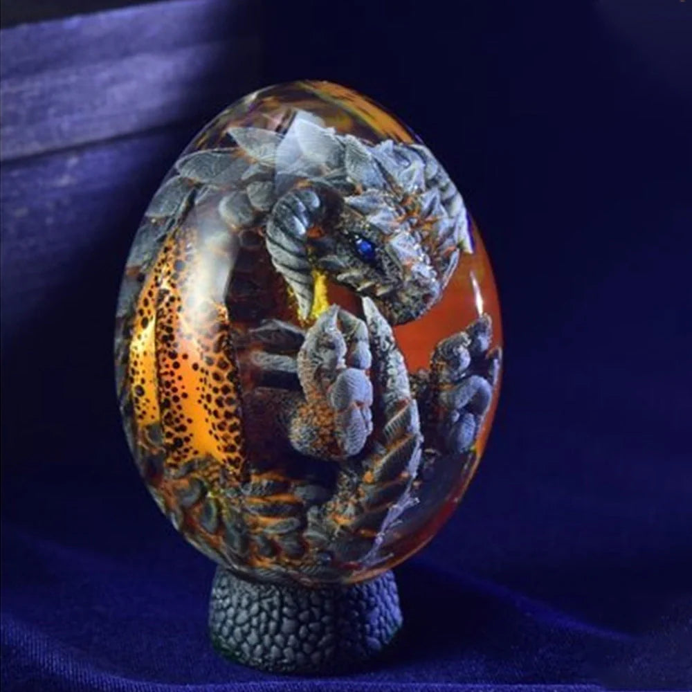 Lava Dragon Egg Desktop Decoration Dinosaur Egg Resin Crafts in various colours