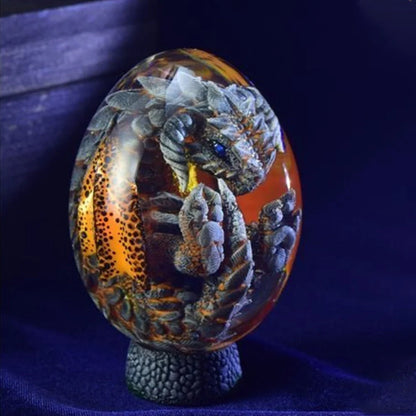 Lava Dragon Egg Desktop Decoration Dinosaur Egg Resin Crafts in various colours