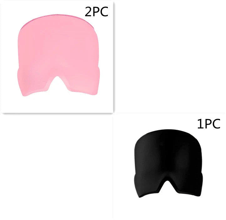 Soothing Ice Therapy Eye Mask for Headache and Migraine Relief, Flexible Gel Material, Adjustable Strap