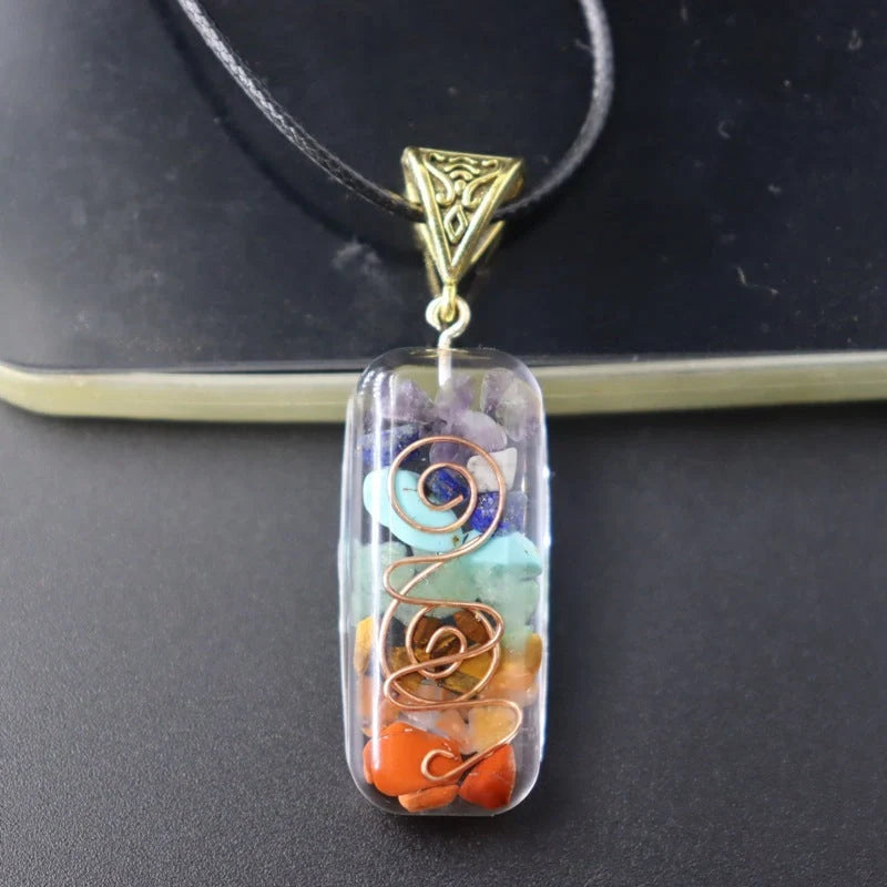 Elegant Chakra-Infused Crystal Pendant: Mindful British-Designed Jewellery for Spiritual Wellness
