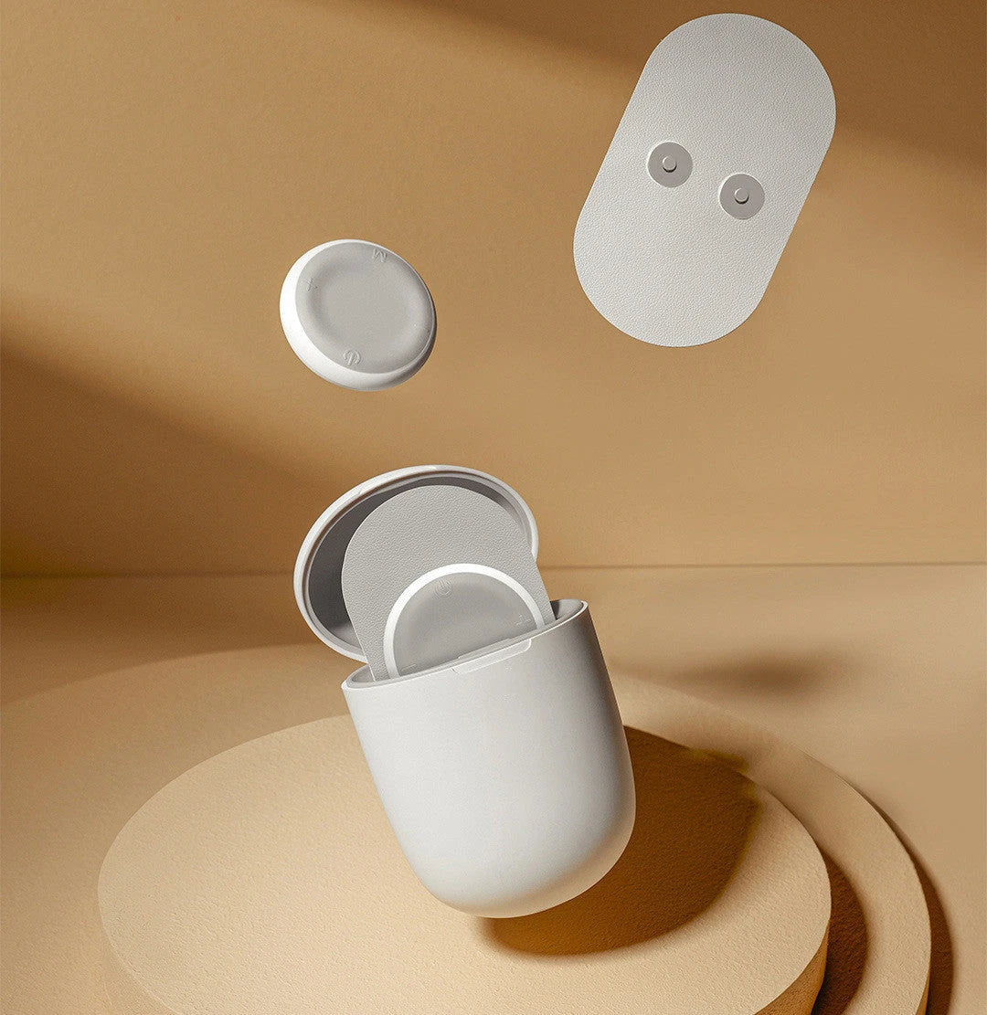 Compact Pocket Massager with low-frequency pulse technology for neck, back, and shoulder massage relief