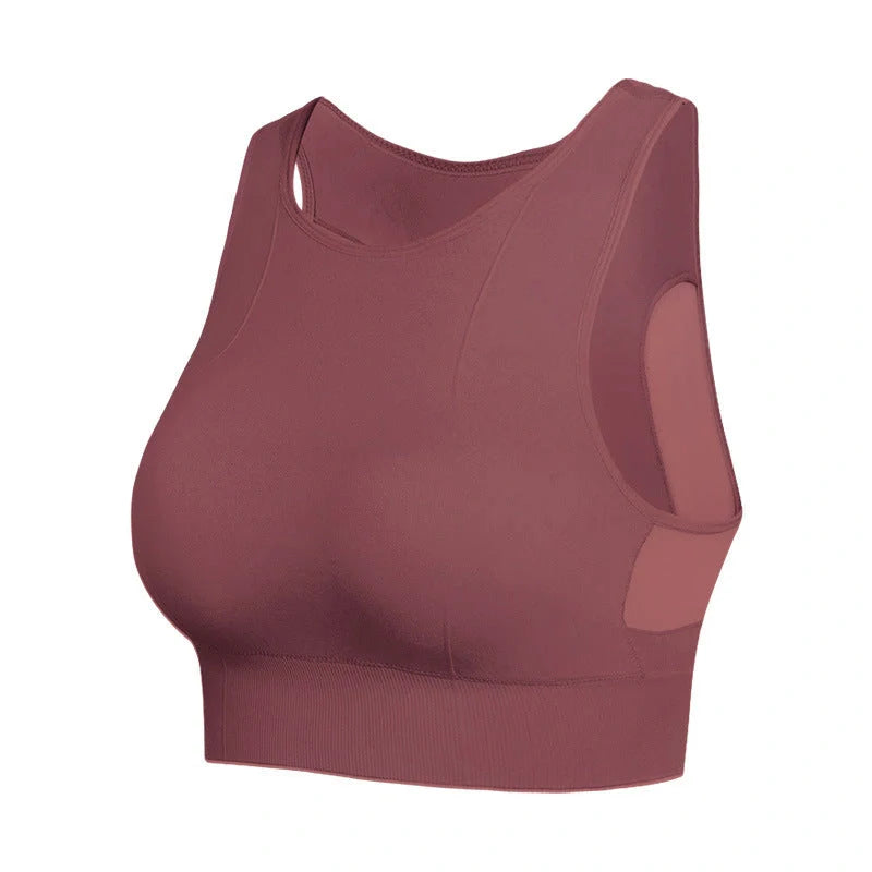 No Underwire Mesh Beauty Back Double-decker Sports Bra in various colors and sizes