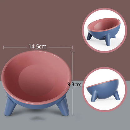 Premium quality pet feeding bowls with stable triangular base, 15-degree tilt design and durable, food-grade materials for dogs, cats and bunnies