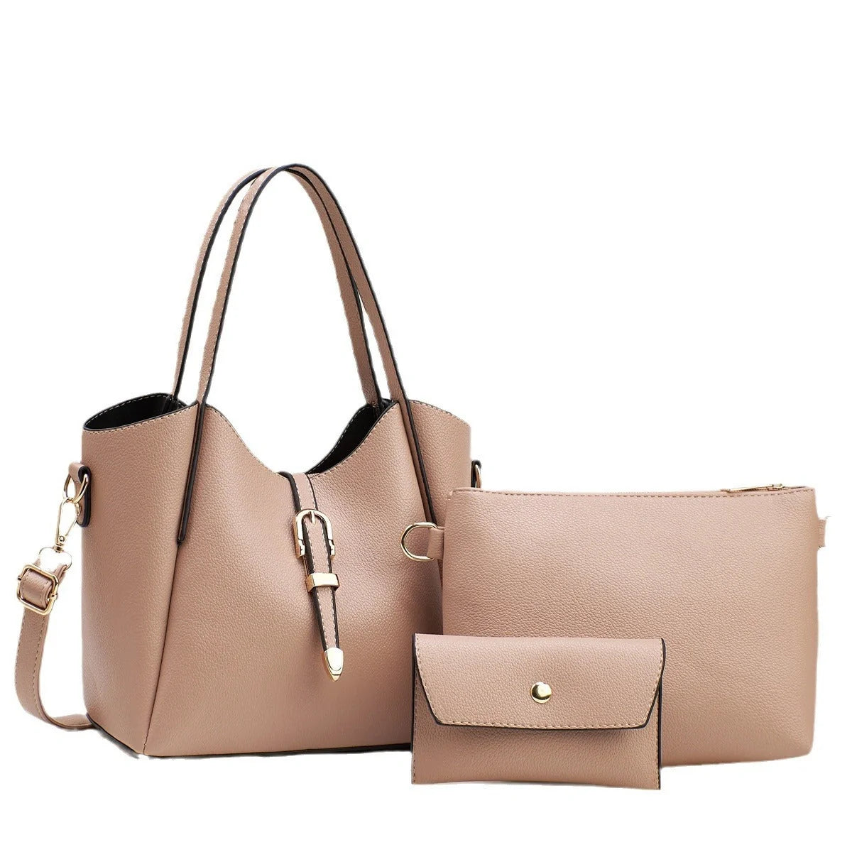 Stylish and practical tote bag set with crocodile embossed pattern, roomy main compartment, and versatile three-piece design in a range of classic British colours