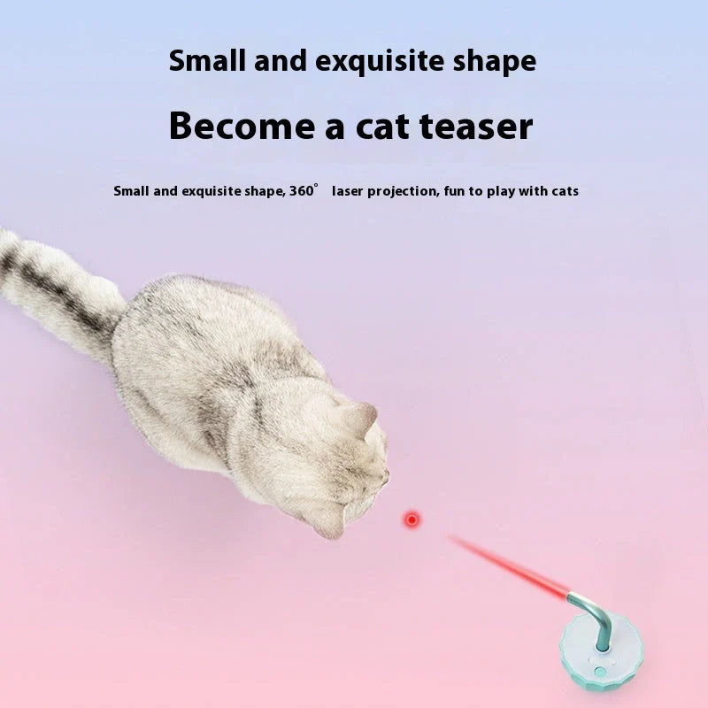 Interactive cat laser toy with bubble tea cup design and USB charging